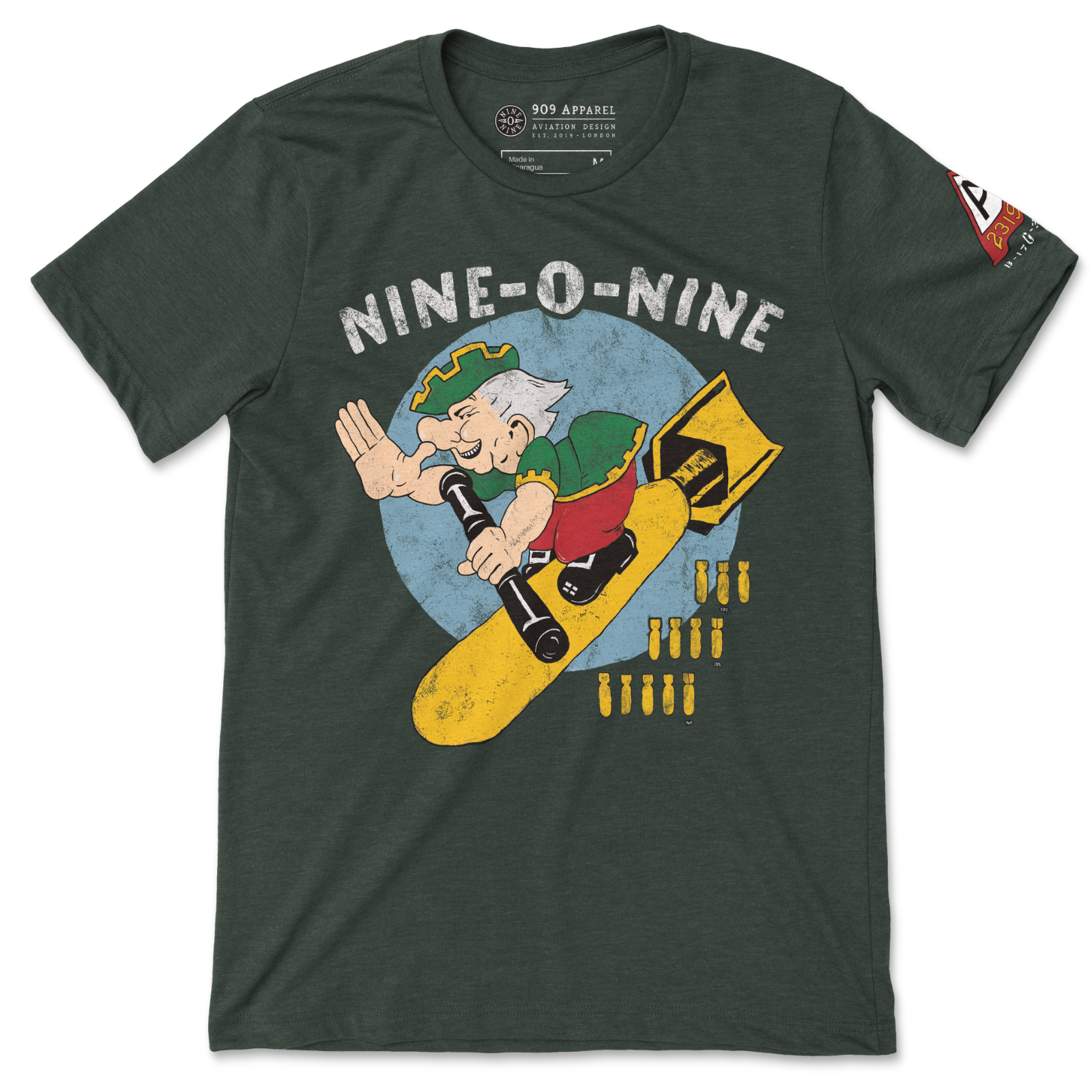 Nine-O-Nine Nose Art B-17 Back-Print Hoodie — 909 Apparel®